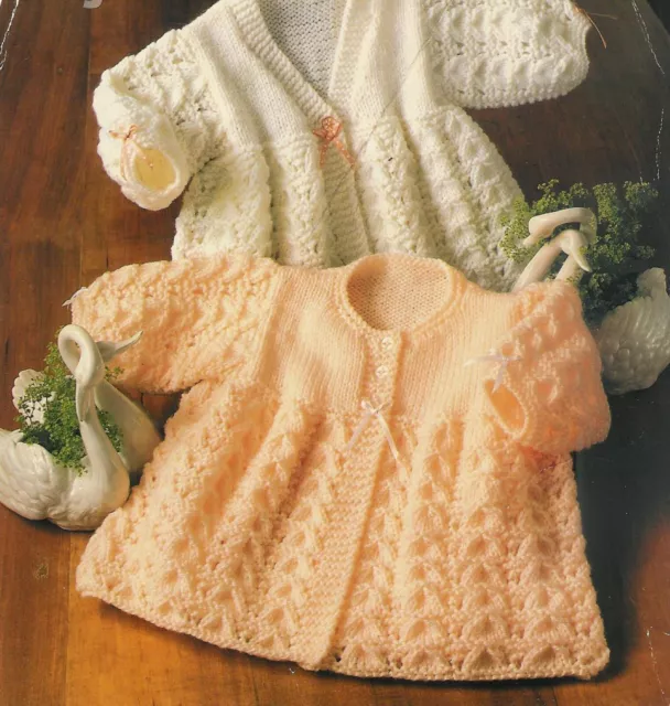 Baby Knitting Pattern Copy matinee jackets coat 8 ply