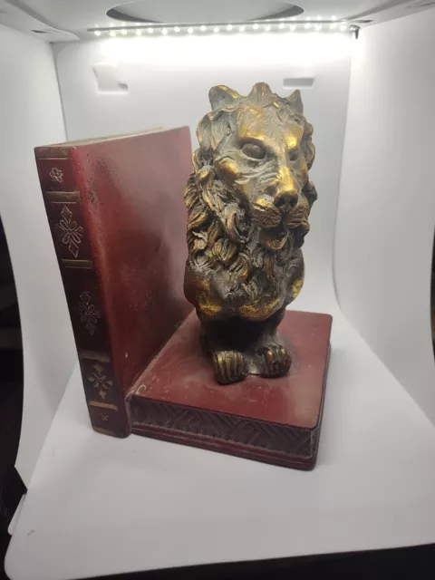 Cast Iron Of Heavyweight Sitting Lion Bookend