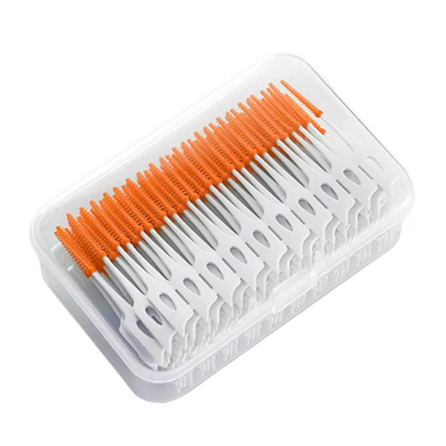 120pcs Braces Interdental Brush Tooth Floss Pick Daily Oral Cleaning Dual Use