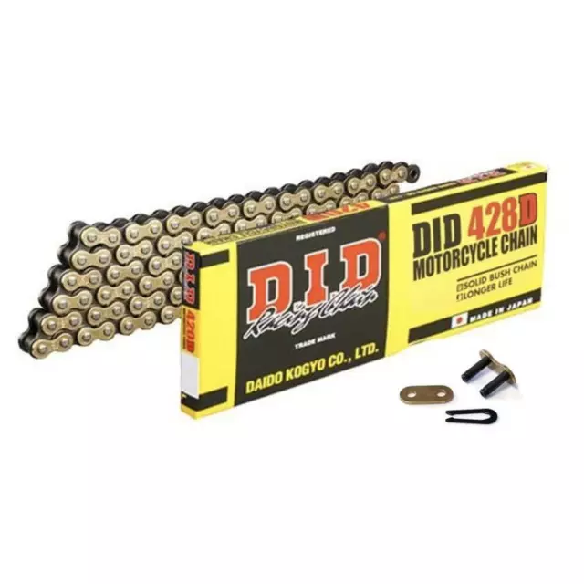 DID Std Gold & Black Chain 428 / 124 links fits KTM 85 SX 04-17