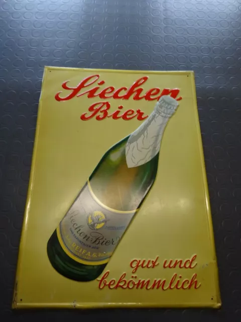 Siechen Bier altes Blechschild aus Nürnberg 50er Jahre 2