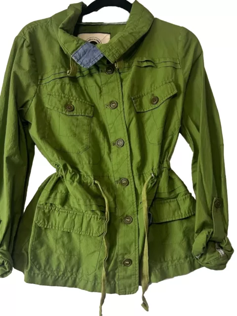 Anthropologie Daughters Of The Liberation Womens Green Jacket Size 4