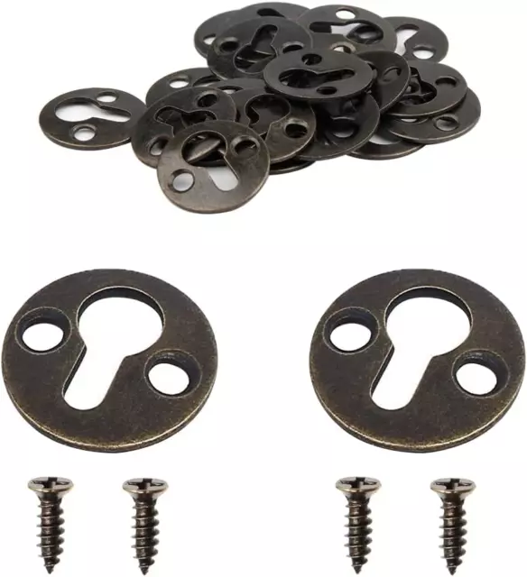 50Pcs round 25Mm / 1-Inch Mortise Type Metal Keyhole Hangers Shelf Brackets