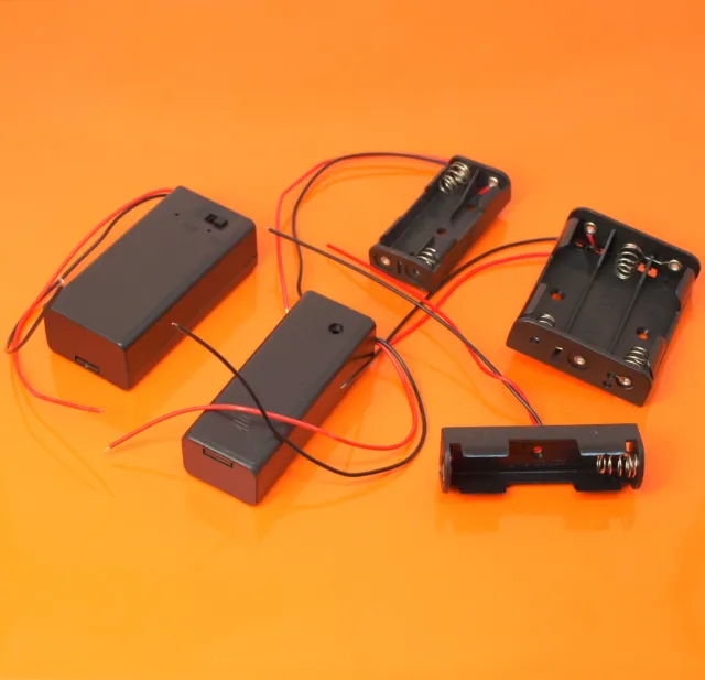 QUALITY AA / AAA / 9V PP3 Battery Holder Connector Open or Enclosed