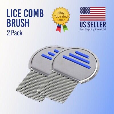 Stainless Steel Hair Lice Comb Brushes Nit Free Terminator Fine Egg Dust Removal