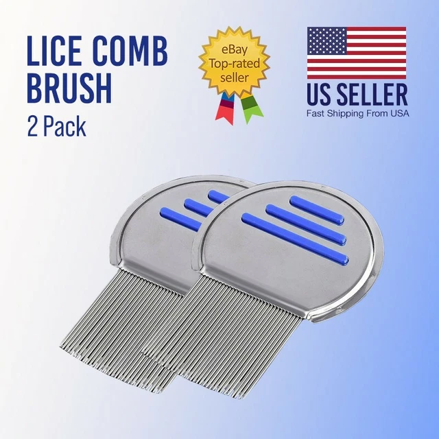 Stainless Steel Hair Lice Comb Brushes Nit Free Terminator Fine Egg Dust Removal