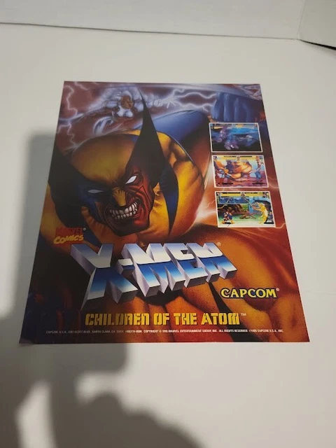 Flye CAPCOM, XMEN 1992  Arcade Video Game advertisement original see pic