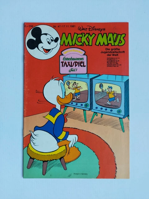 Ehapa - Micky Maus Nr. 47 / 17.11.1981 - Top Zustand / Z1- (mit Beilage)