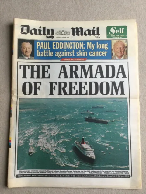 DAILY MAIL NEWSPAPER JUNE 6 1994 D DAY 50th Anniversary