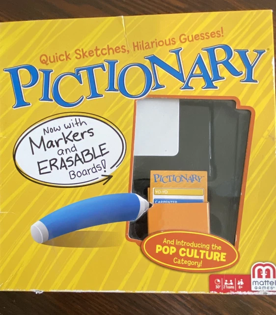 PICTIONARY MATTEL GAMES Draw Sketch Game (missing 1 Dry