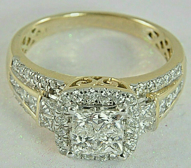 Bague De Fiançailles Diamant Simulé 3CT - Taille Princesse, Argent Sterling 925, Tailles 7 à 10