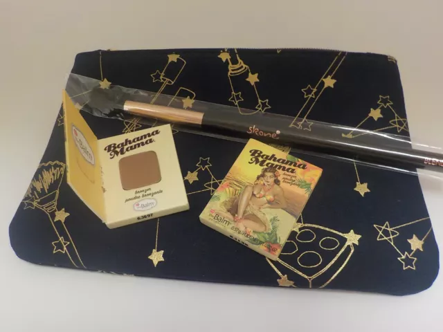 2 theBalm Cosmetics Bahama Mama Bronzer/Shadow & Skone Brush & Bag