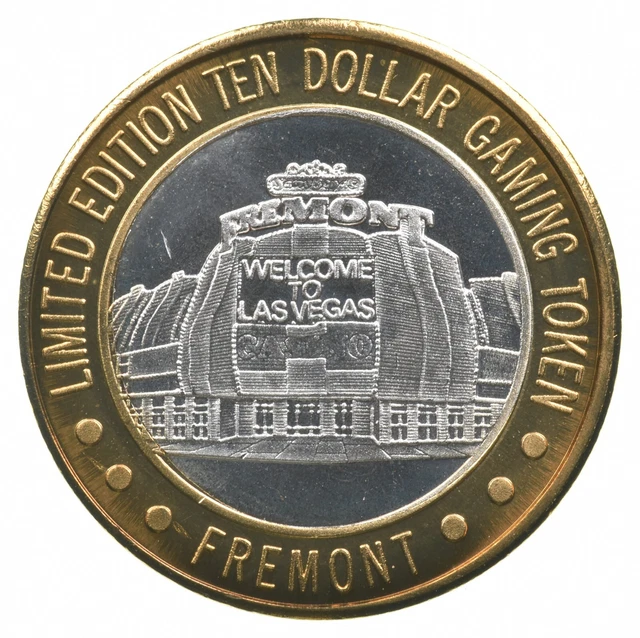 Fremont $10 Gaming Casino Token .999 SILVER Strike *784