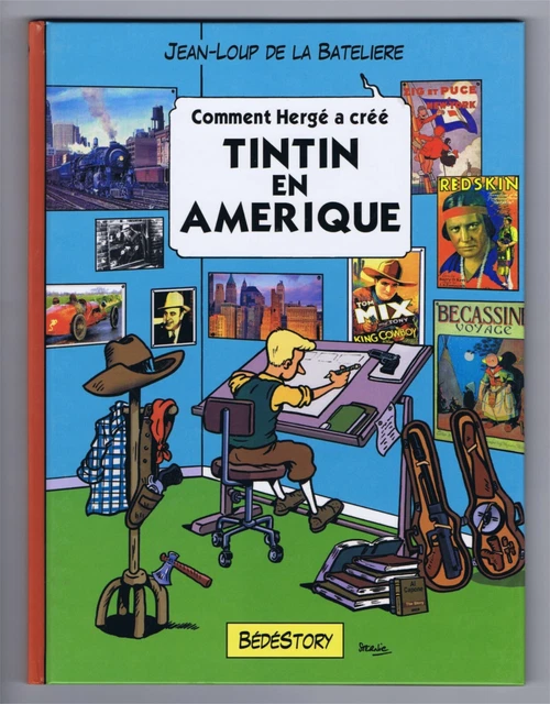 Lithographie WWF : Tintin en Amérique, Signée par Hergé