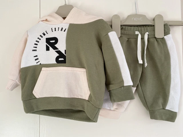Unisex Baby Boy Girl 0-3 Months River Island Outfit Tracksuit Green GC