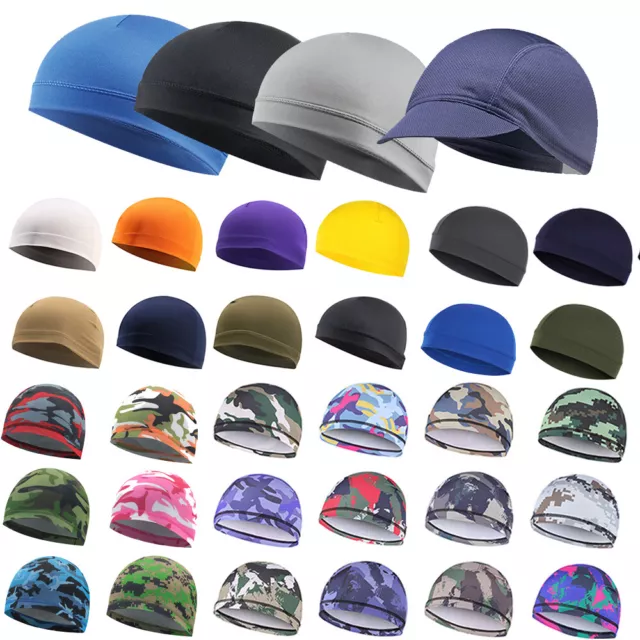 Moisture Sweat Wicking Cooling Bald Dome Skull Cap Helmet Liner Sport Beanie-Hat