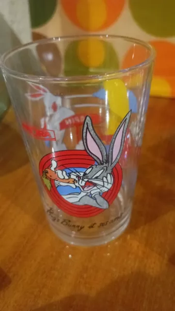 Verre Moutarde Amora, Décor Bugs Bunny, Pour Collection, Superbe Etat