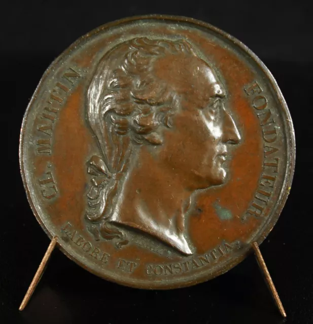 Medaille Claude Martin Abenteurer Compagnie Der Indes Schule Die Martinière 1859