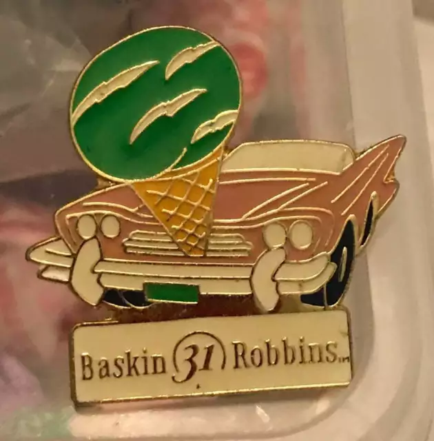 Baskin Robbins 31 Ice Cream Enamel Pin Badge Pink Cadillac