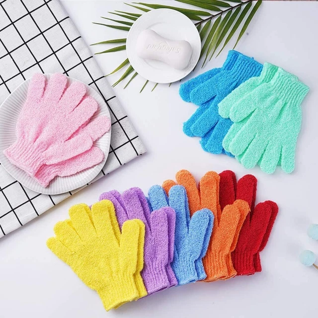1-10 Pairs of Exfoliating Spa Bath Glove Shower Soap Hygiene Body Scrub Massage