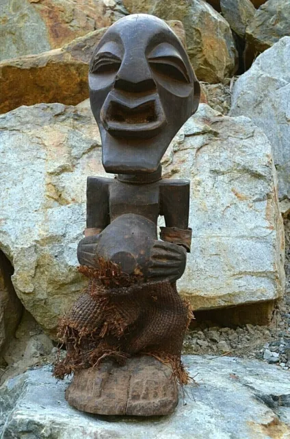 Antique African Songye Power Fetish Statue Nkishi Figure Congo, Africa