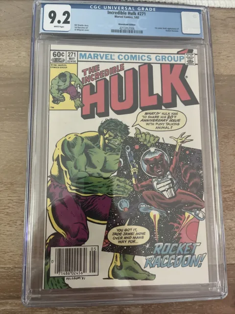 Incredible Hulk  #271 CGC Graded 9.2 First Appearance Rocket Raccoon Marvel
