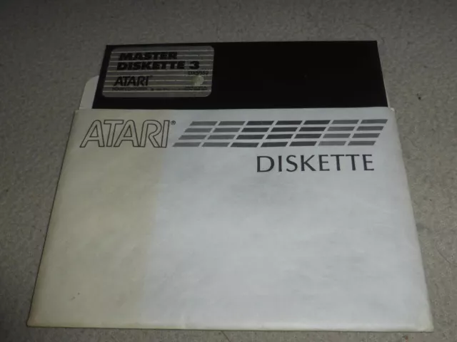 Atari Master Diskette 3 Operating System Game Floppy Computer 5.25" Disk