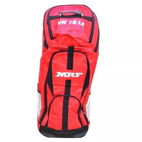 MRF Logo Print Sports Cricket Kit Bag Specious Kit Bag RED BLACK