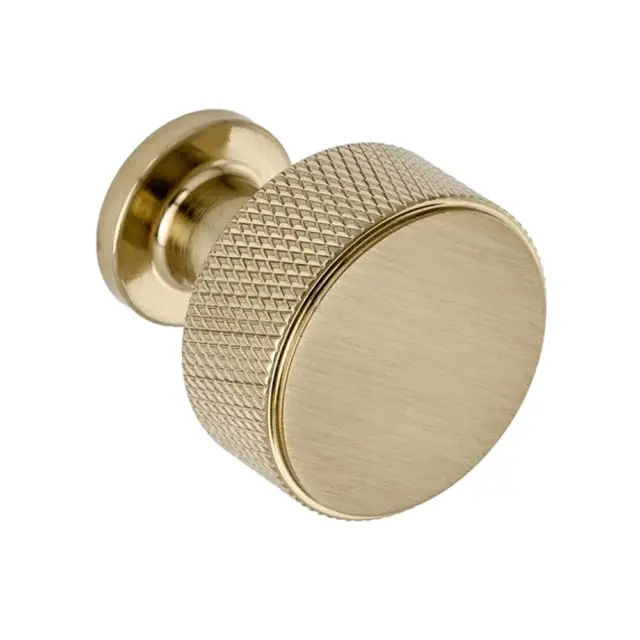 Kent Knurled 1-1/8 In. Satin Brass Cabinet Knob (5-Pack)