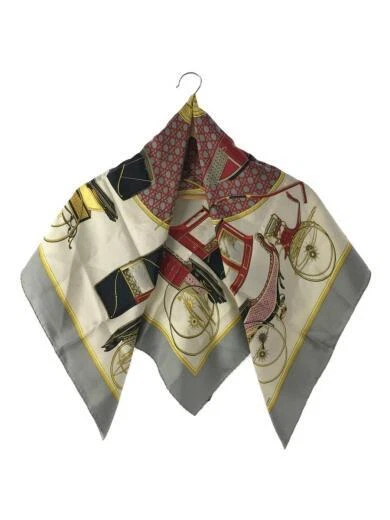HERMES Scarf   Silk   CRM   Total Pattern   Women s