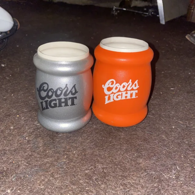 Vintage Coors Light Rubber Plastic Beer Can Koozies Lot of 2 Denver Broncos NFL