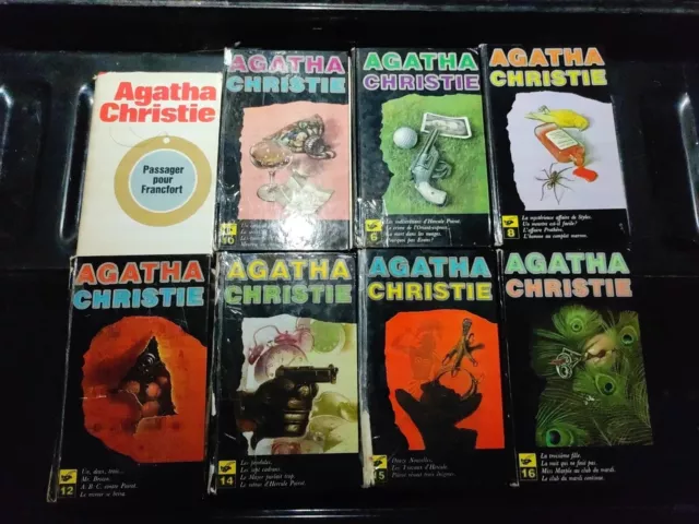 Lot 8  Livres ANCIENS Espionnage Polar Agatha Christie Équivalent 28 Titres MASK