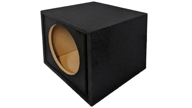 12" Inch 30cm Single Black PORTED Carpeted Subwoofer Sub MDF Box Bass Enclosure