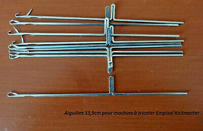 20 AIGUILLES (13,9 cm) pour MACHINES A TRICOTER EMPISAL KNITMASTER 323,326,329..