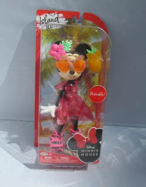 Disney Island Icon MINNIE MOUSE 9" Doll Figure Hawaiian Drink Luau Party Decor