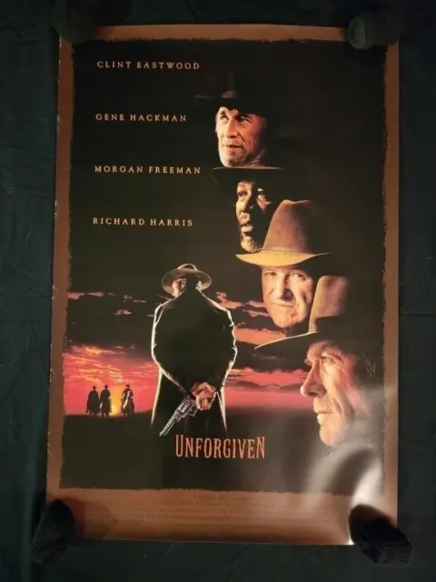 UNFORGIVEN Original One Sheet Movie Poster-1992-EASTWOOD-BEST PICTURE! ROLLED