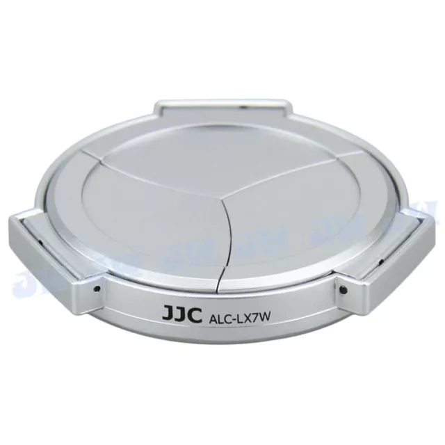 JJC Silver Auto Open Close Lens Cap for Panasonic Lumix DMC-LX7 & Leica D-Lux6