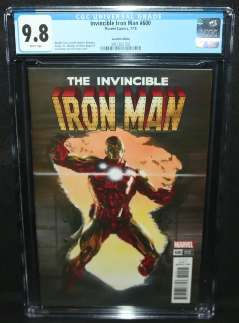 Invincible Iron Man #600 - Alex Ross Variant Cover - CGC Grade 9.8 - 2018