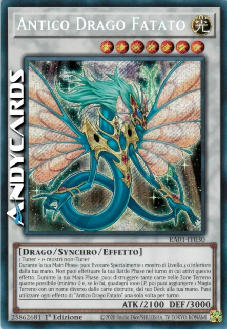ANTICO DRAGO FATATO (Ancient Fairy Dragon) • Segreta • RA01 IT030 • 1Ed • Yugioh