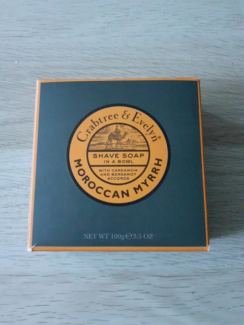 raro sapone da barba Crabtree & Evelyn Moroccan mirra NUOVO