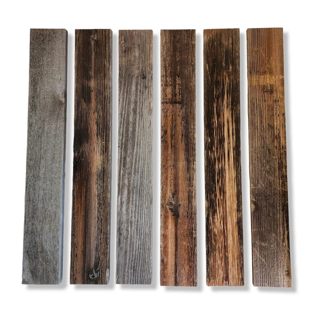 Authentic Reclaimed Wood Planks - Barnwood Boards for Accent Walls - 12 pack 3