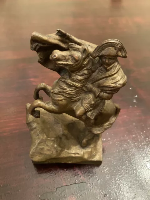 Vintage Sculpture of Napoleon Bonaparte Riding Horse Figure Artwork