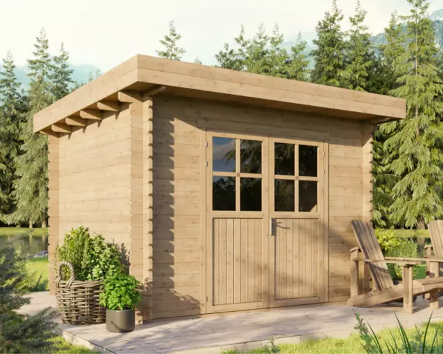 Gartenhaus Gerätehaus Holzhaus Blockhaus 3x2,5 m 28mm 2