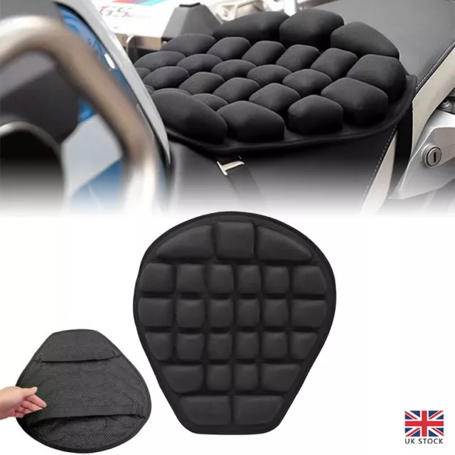 Motorcycle Seat Cushion Covers 3D Shock Absorb Gel Air Mat Motorbike UK