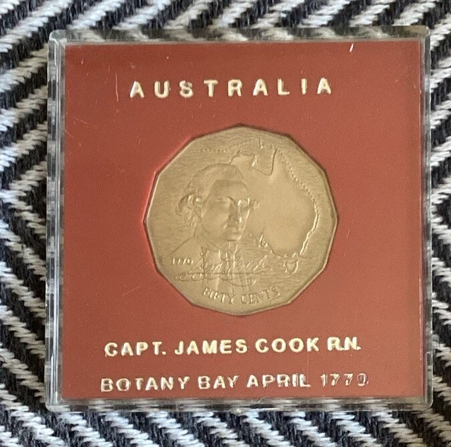 1970 AUSTRALIAN CAPTAIN Cook Commemorative 50 Cent Coin In A Case. 5.00 PicClick AU