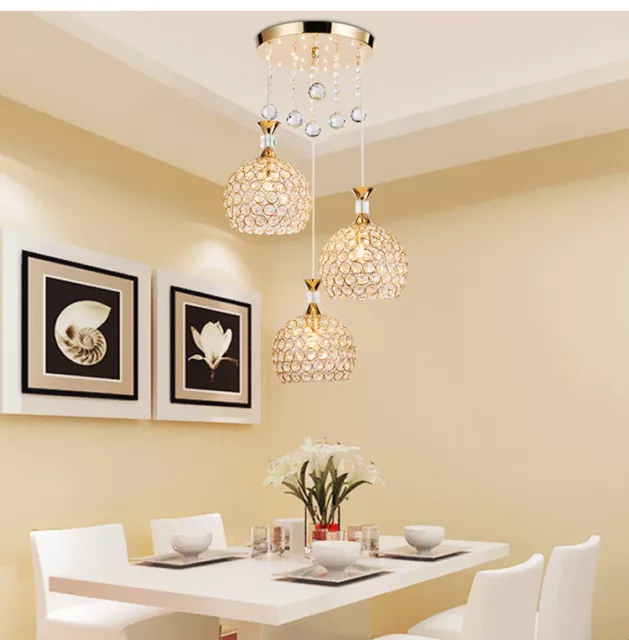 Hotel Pendant Light Kitchen Crystal Lamp Room Ceiling Lights Chandelier Lighting