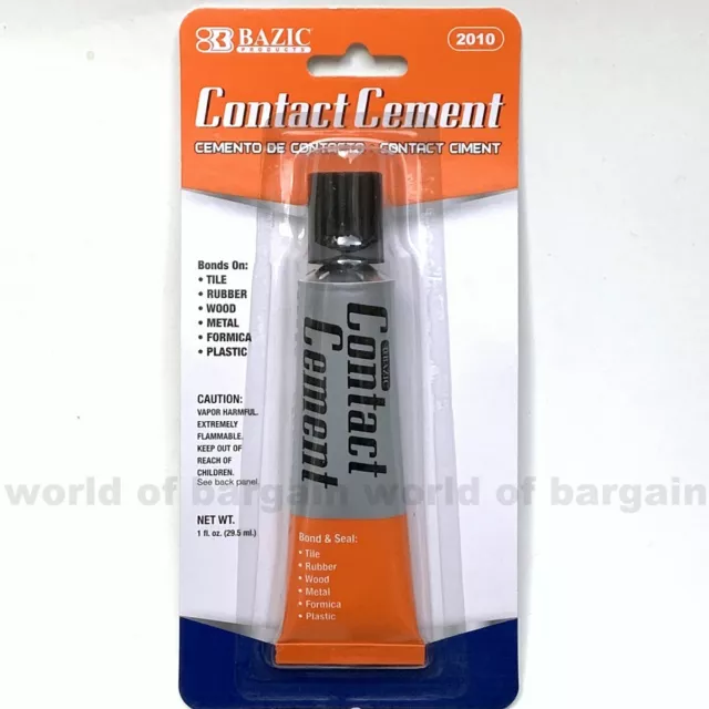 1 Contact Cement Adhesive Glue Flexible Acrylic Strong Bond Seal 1 fl oz 30ml