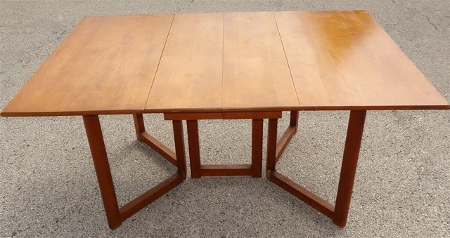 Conant Ball Drop Leaf Gate Leg Dining Table 6009 * Russel Wright Leslie Diamond