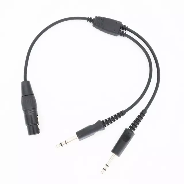 FRT For Airbus XLR To GA Dual Plug 5 Pin Aviation Headset Adapter Cable