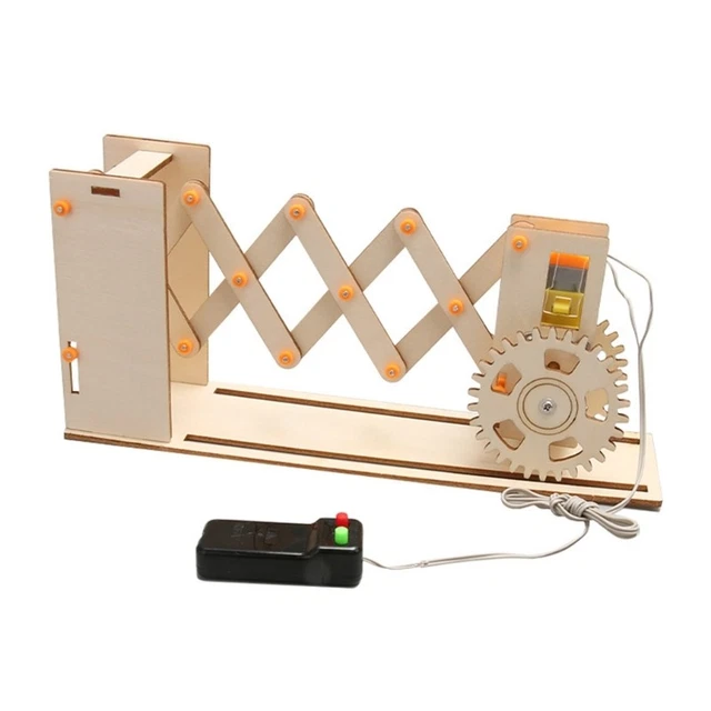 DIY WOODEN ELECTRIC Folding Security Gate Toy Early Education Invention ...